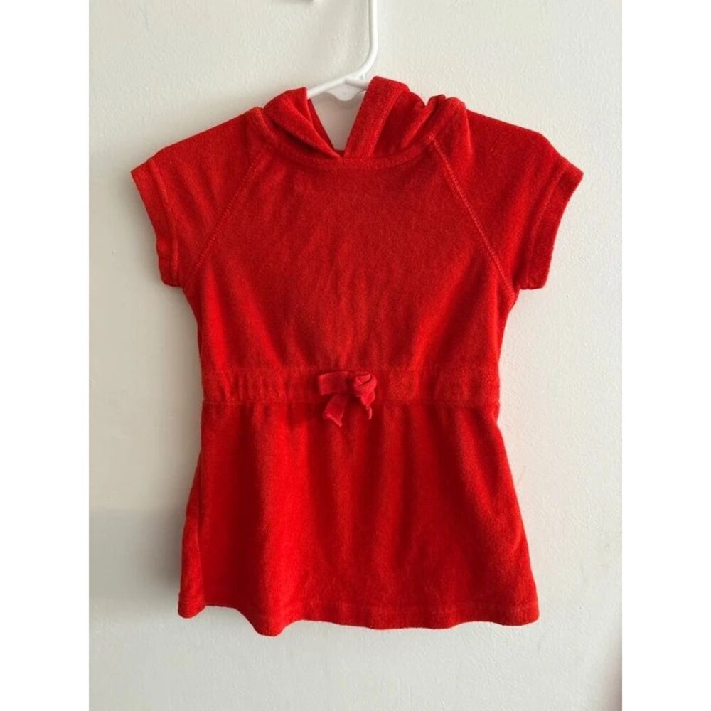Hanna Andersson Terry Cloth Red Dress size 2